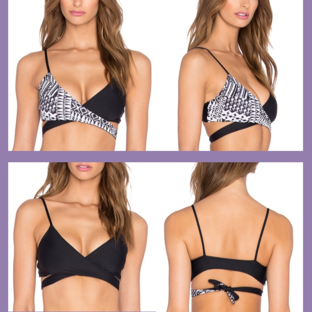 NWT 2PC L Space Ivory Coast Chloe Wrap‎ Top + Low Down Bikini Bottom - Large - Picture 7 of 8